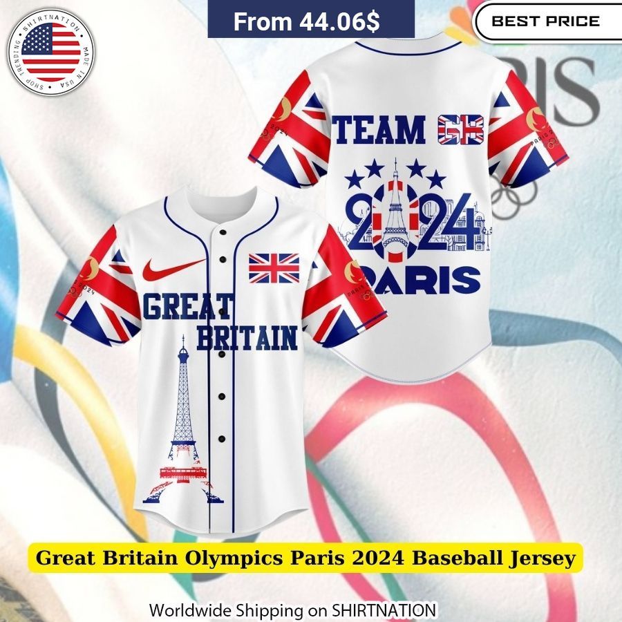 Great Britain Olympics Paris 2024 Baseball Jersey Unisex T-shirt, Sweatshirt, Hoodie, Long Sleeve Tee - T-Shirt, Sweatshirt, Hoodie