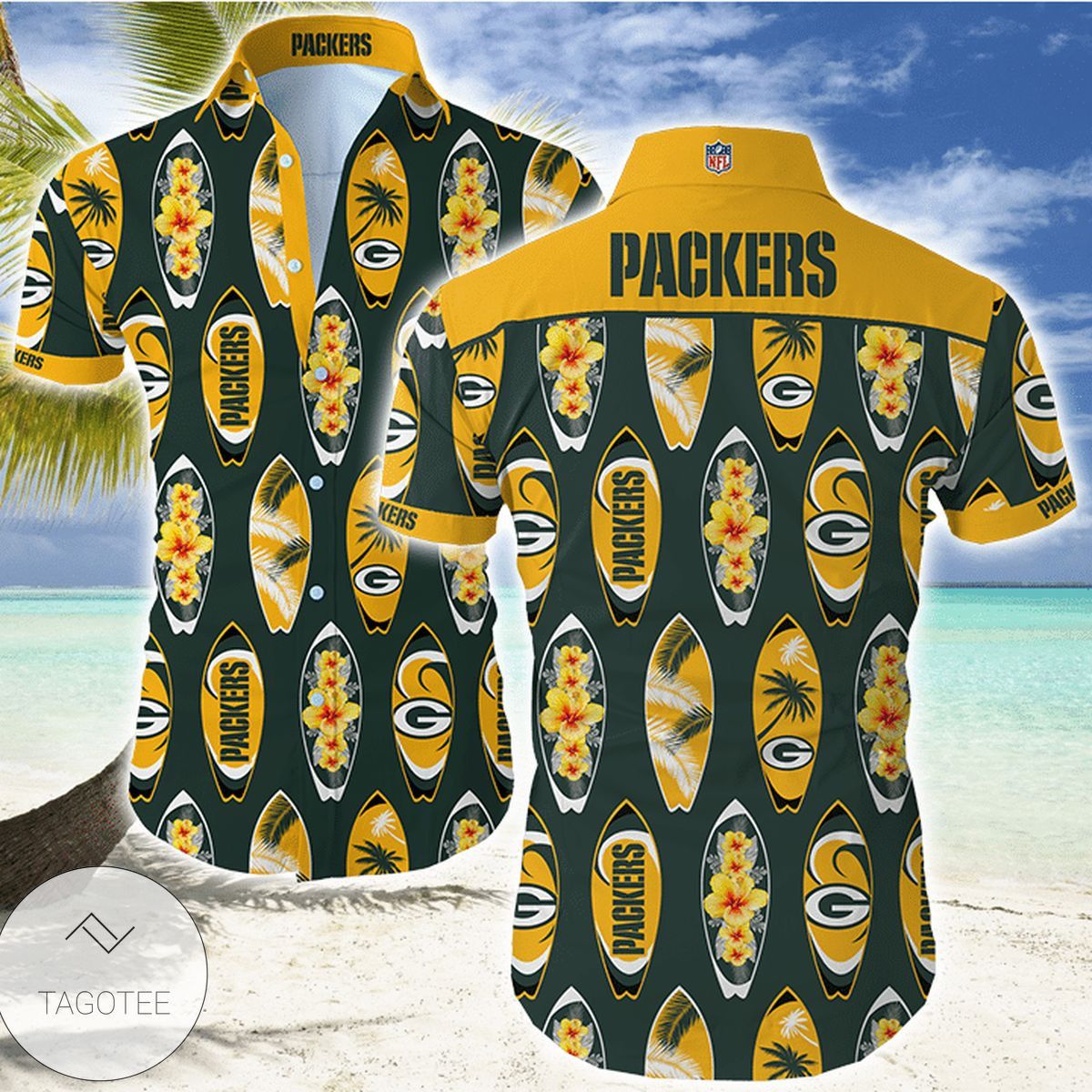Green Bay Packers Funny Hawaiian Shirts For Men Unisex T-shirt, Sweatshirt, Hoodie, Long Sleeve Tee - T-Shirt, Sweatshirt, Hoodie