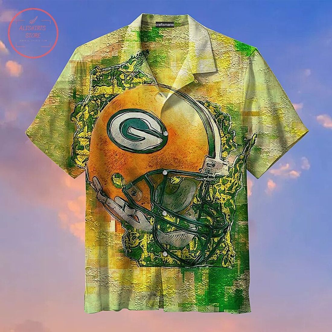 Green Bay Packers Graffiti Art Splashed on Hawaiian Shirt Unisex T-shirt, Sweatshirt, Hoodie, Long Sleeve Tee - T-Shirt, Sweatshirt, Hoodie