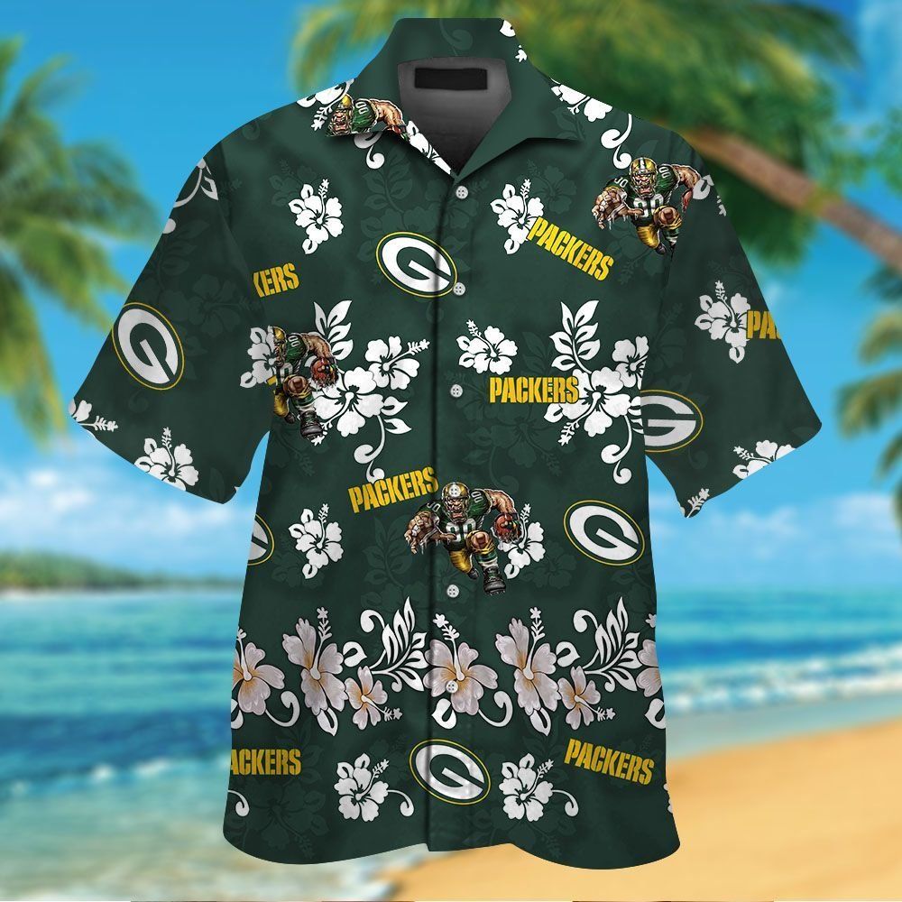 Green Bay Packers Hawaiian Shirt Tropical Look Unisex T-shirt, Sweatshirt, Hoodie, Long Sleeve Tee - T-Shirt, Sweatshirt, Hoodie