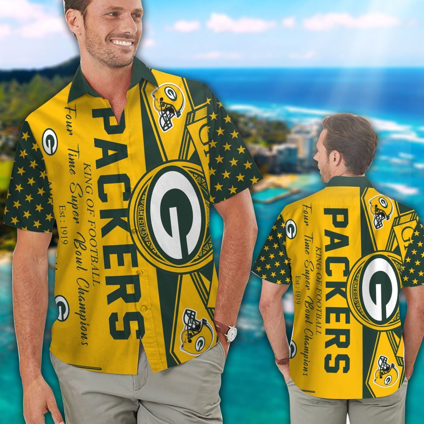 Green Bay Packers Hawaiian Tropical Design Shirt Exclusive Collection Unisex T-shirt, Sweatshirt, Hoodie, Long Sleeve Tee - T-Shirt, Sweatshirt, Hoodie