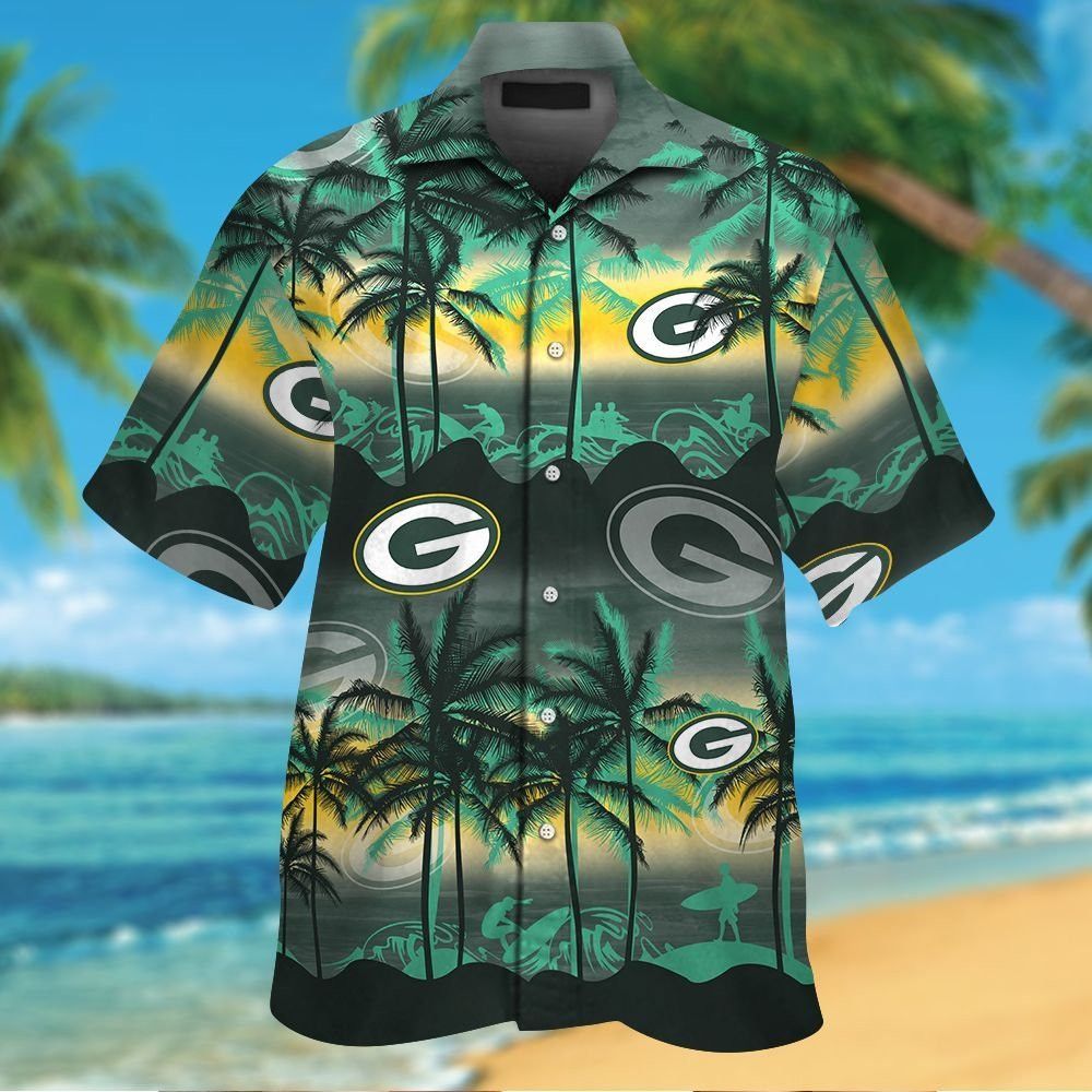 Green Bay Packers Hawaiian Tropical Shirt Style Unisex T-shirt, Sweatshirt, Hoodie, Long Sleeve Tee - T-Shirt, Sweatshirt, Hoodie
