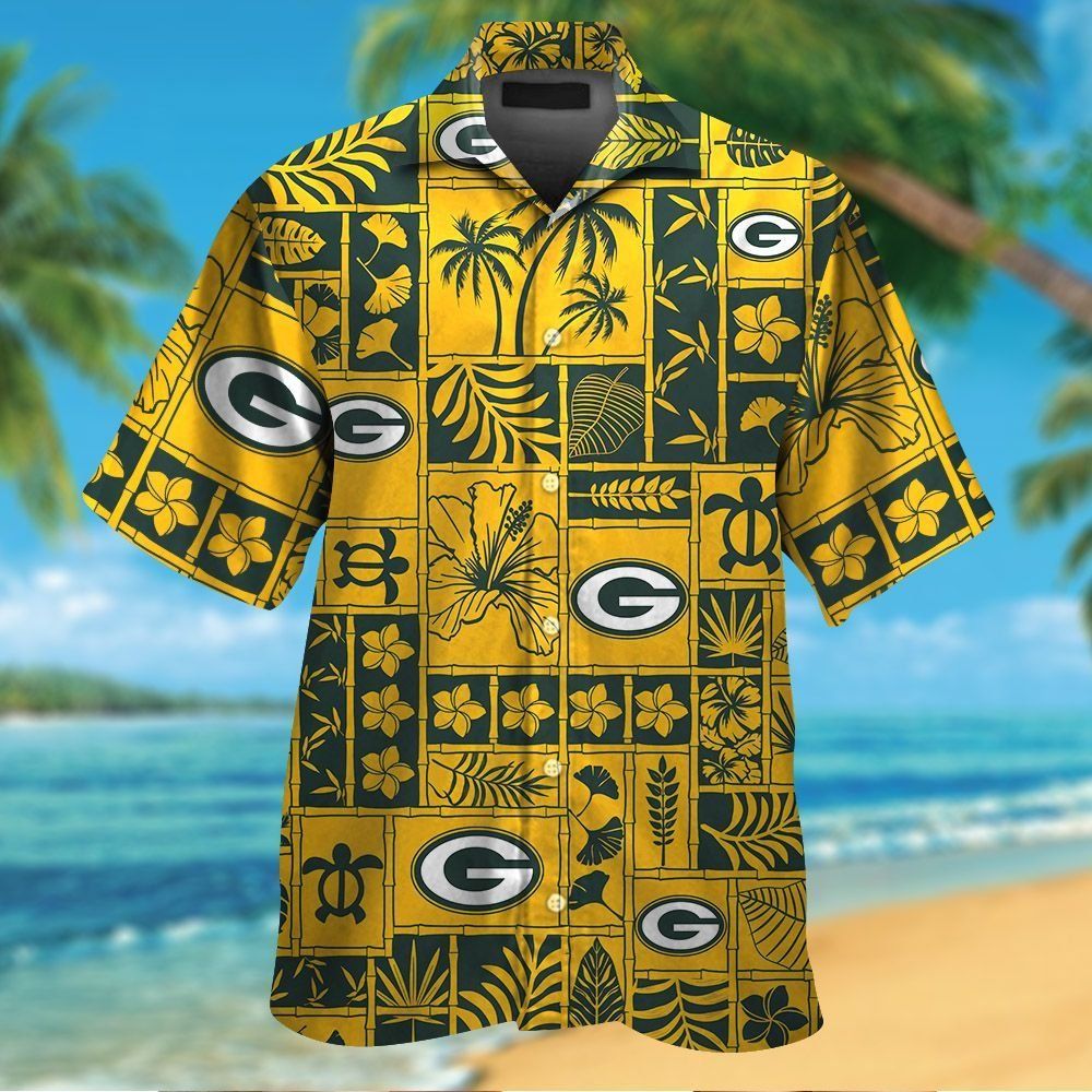 Green Bay Packers Shirt Hawaiian Tropical Design Unisex T-shirt, Sweatshirt, Hoodie, Long Sleeve Tee - T-Shirt, Sweatshirt, Hoodie