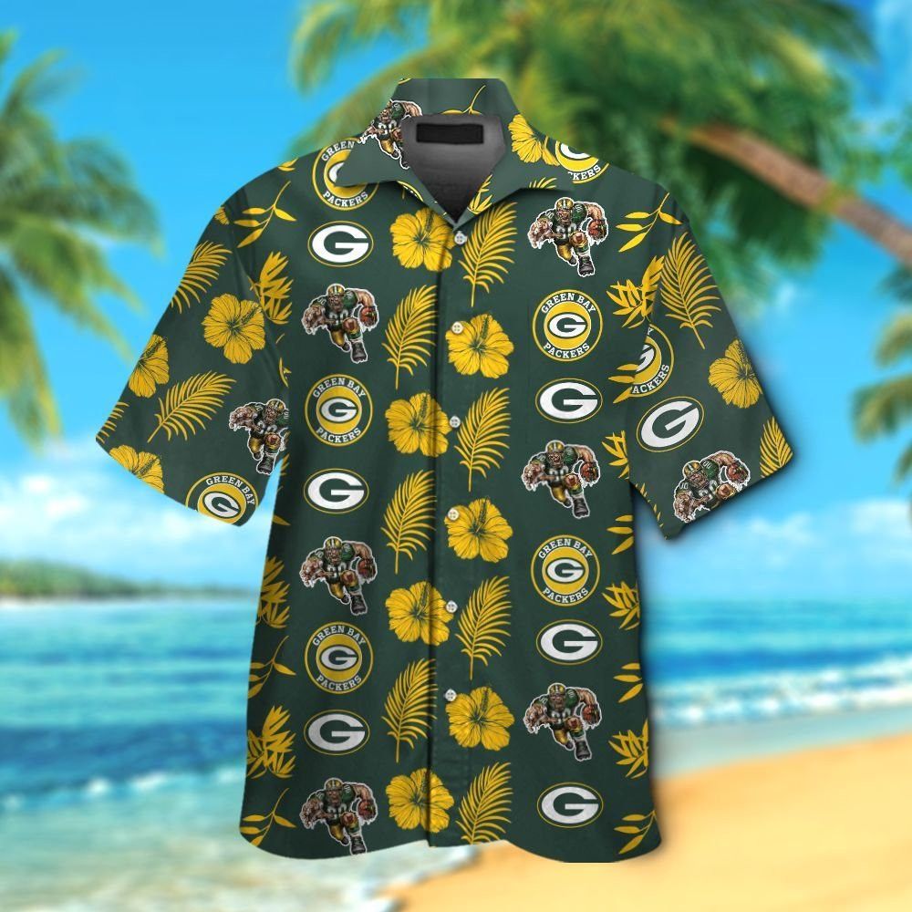 Green Bay Packers Tropical Hawaiian Shirt Design Edition Unisex T-shirt, Sweatshirt, Hoodie, Long Sleeve Tee - T-Shirt, Sweatshirt, Hoodie