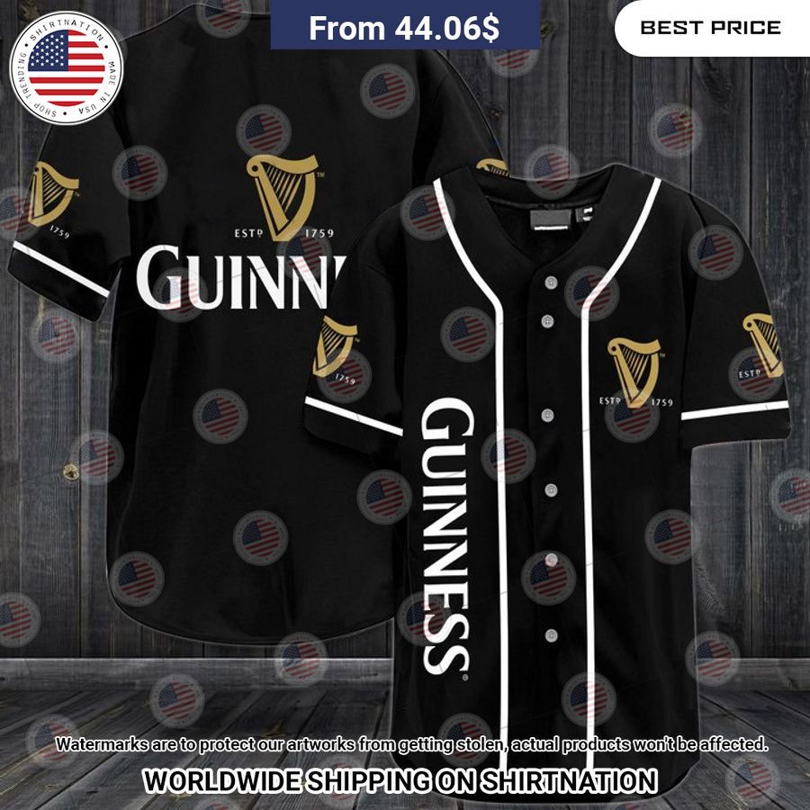 Guinness Beer Baseball Shirt Unisex T-shirt, Sweatshirt, Hoodie, Long Sleeve Tee - T-Shirt, Sweatshirt, Hoodie