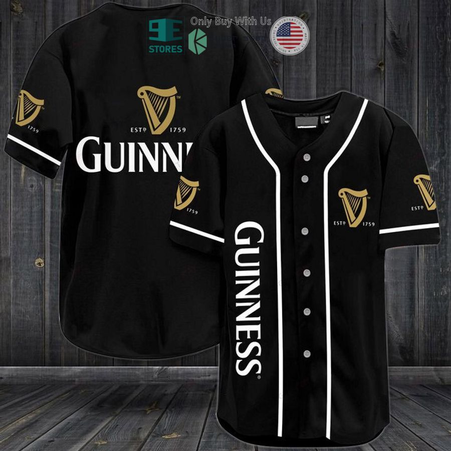 BEST Guinness logo Baseball Jersey Unisex T-shirt, Sweatshirt, Hoodie, Long Sleeve Tee - T-Shirt, Sweatshirt, Hoodie