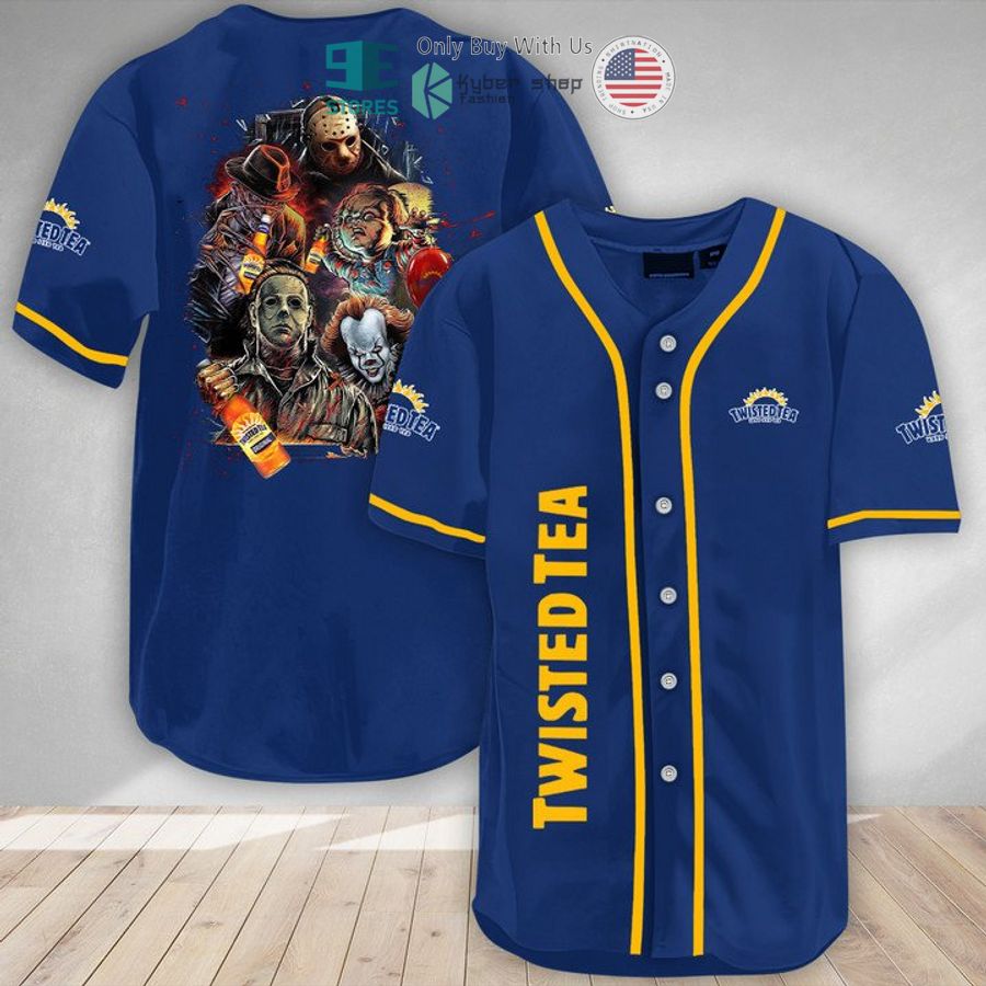 BEST Halloween Horror Characters Twisted Tea Baseball Jersey Unisex T-shirt, Sweatshirt, Hoodie, Long Sleeve Tee - T-Shirt, Sweatshirt, Hoodie