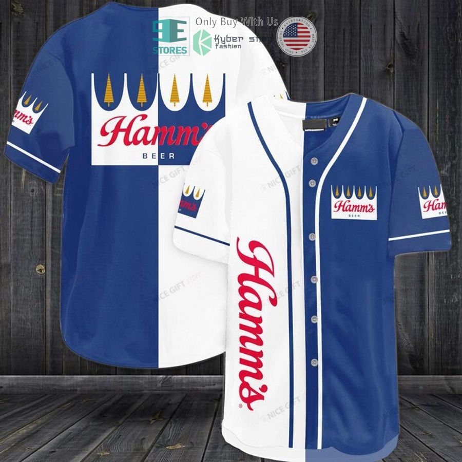 BEST Hamm's Brewery logo blue white Baseball Jersey Unisex T-shirt, Sweatshirt, Hoodie, Long Sleeve Tee - T-Shirt, Sweatshirt, Hoodie