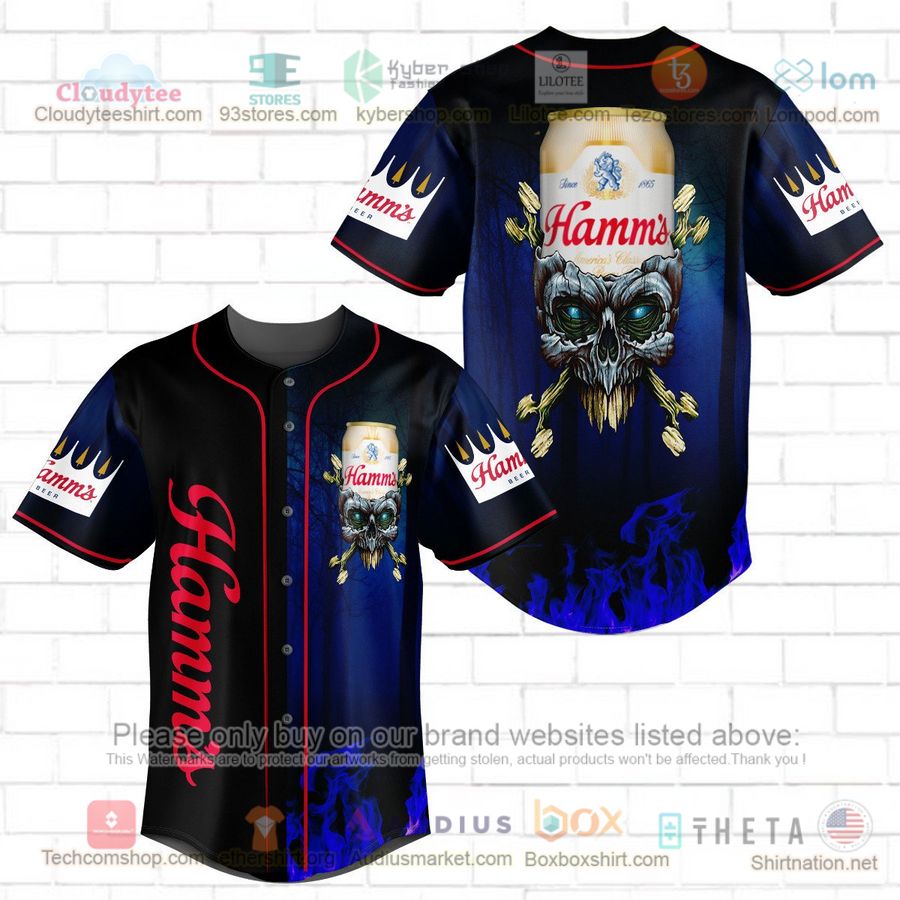 HOT Hamm's skull head Baseball Jersey Shirt Unisex T-shirt, Sweatshirt, Hoodie, Long Sleeve Tee - T-Shirt, Sweatshirt, Hoodie