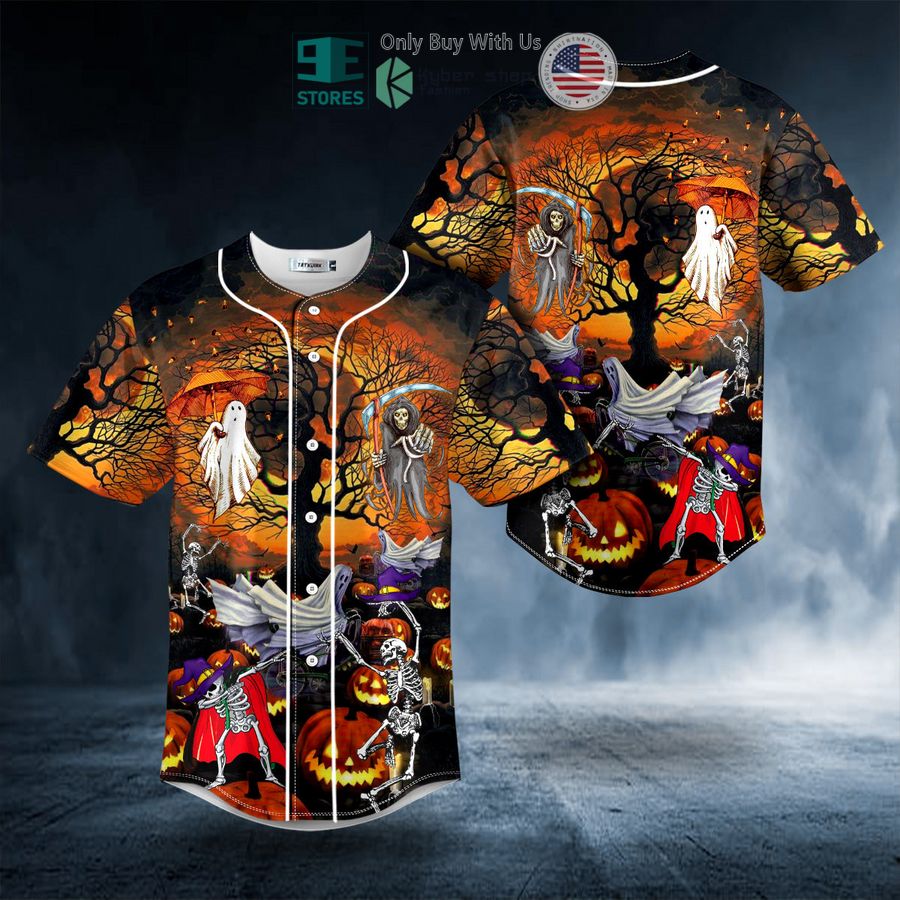 BEST Happy Halloween Skull Baseball Shirt Unisex T-shirt, Sweatshirt, Hoodie, Long Sleeve Tee - T-Shirt, Sweatshirt, Hoodie