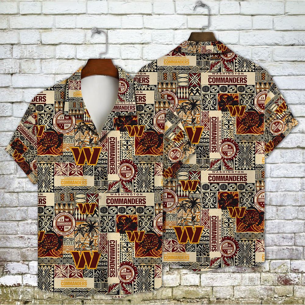 Hawaiian Aop Shirt from Washington Commanders Unisex T-shirt, Sweatshirt, Hoodie, Long Sleeve Tee - T-Shirt, Sweatshirt, Hoodie