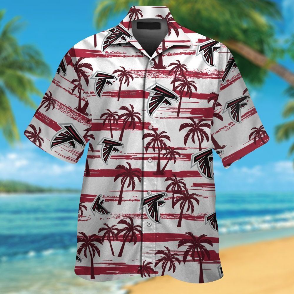 Hawaiian Atlanta Falcons Short Sleeve Shirt Button Up Tropical Unisex T-shirt, Sweatshirt, Hoodie, Long Sleeve Tee - T-Shirt, Sweatshirt, Hoodie