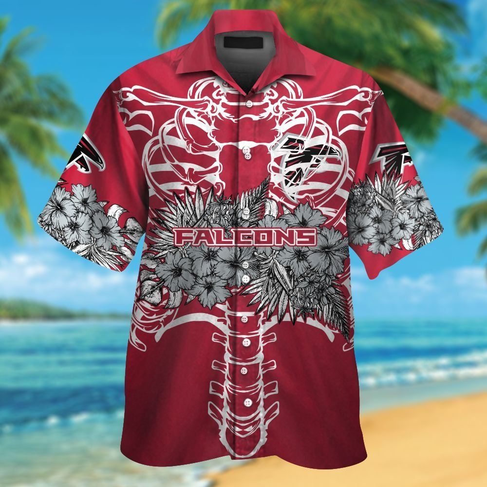 Hawaiian Atlanta Falcons Short Sleeve Tropical Shirt Button Up Unisex T-shirt, Sweatshirt, Hoodie, Long Sleeve Tee - T-Shirt, Sweatshirt, Hoodie