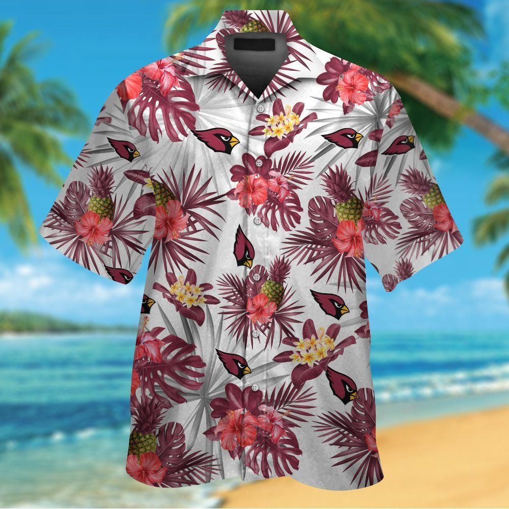 Hawaiian Shirt Arizona Cardinals Tropical Short Sleeve Unisex T-shirt, Sweatshirt, Hoodie, Long Sleeve Tee - T-Shirt, Sweatshirt, Hoodie