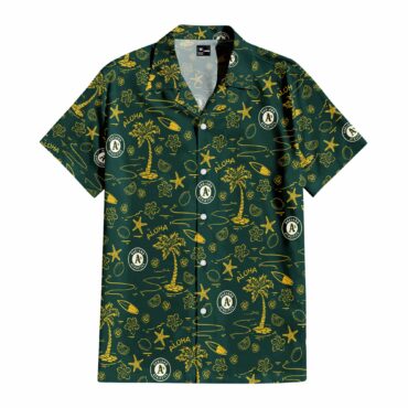 Oakland Athletics Aloha Paradise Hawaiian Shirt Unisex T-shirt, Sweatshirt, Hoodie, Long Sleeve Tee - T-Shirt, Sweatshirt, Hoodie