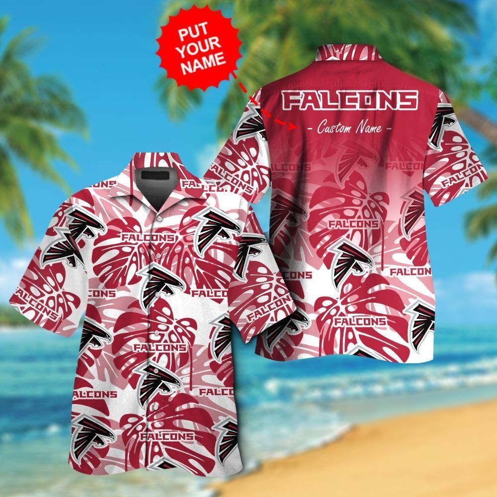 Hawaiian Short Sleeve Shirt Atlanta Falcons Tropical Button Up Unisex T-shirt, Sweatshirt, Hoodie, Long Sleeve Tee - T-Shirt, Sweatshirt, Hoodie