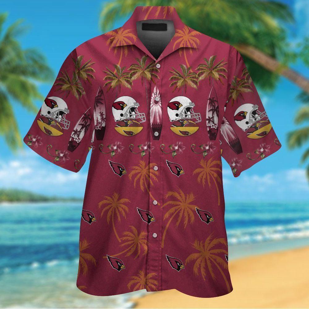 Hawaiian Tropical Short Sleeve Shirt Arizona Cardinals Unisex T-shirt, Sweatshirt, Hoodie, Long Sleeve Tee - T-Shirt, Sweatshirt, Hoodie