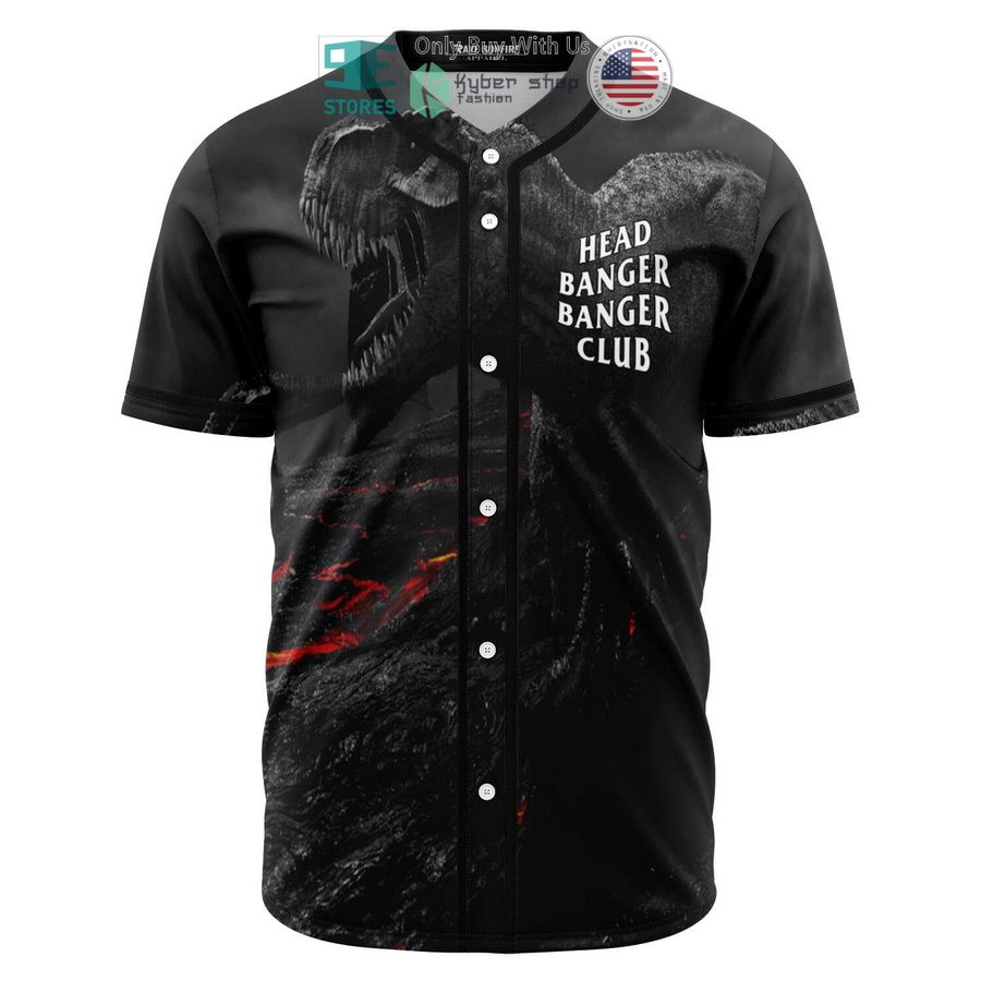 BEST Head Banger Banger Club Dinosaur Baseball Jersey Unisex T-shirt, Sweatshirt, Hoodie, Long Sleeve Tee - T-Shirt, Sweatshirt, Hoodie