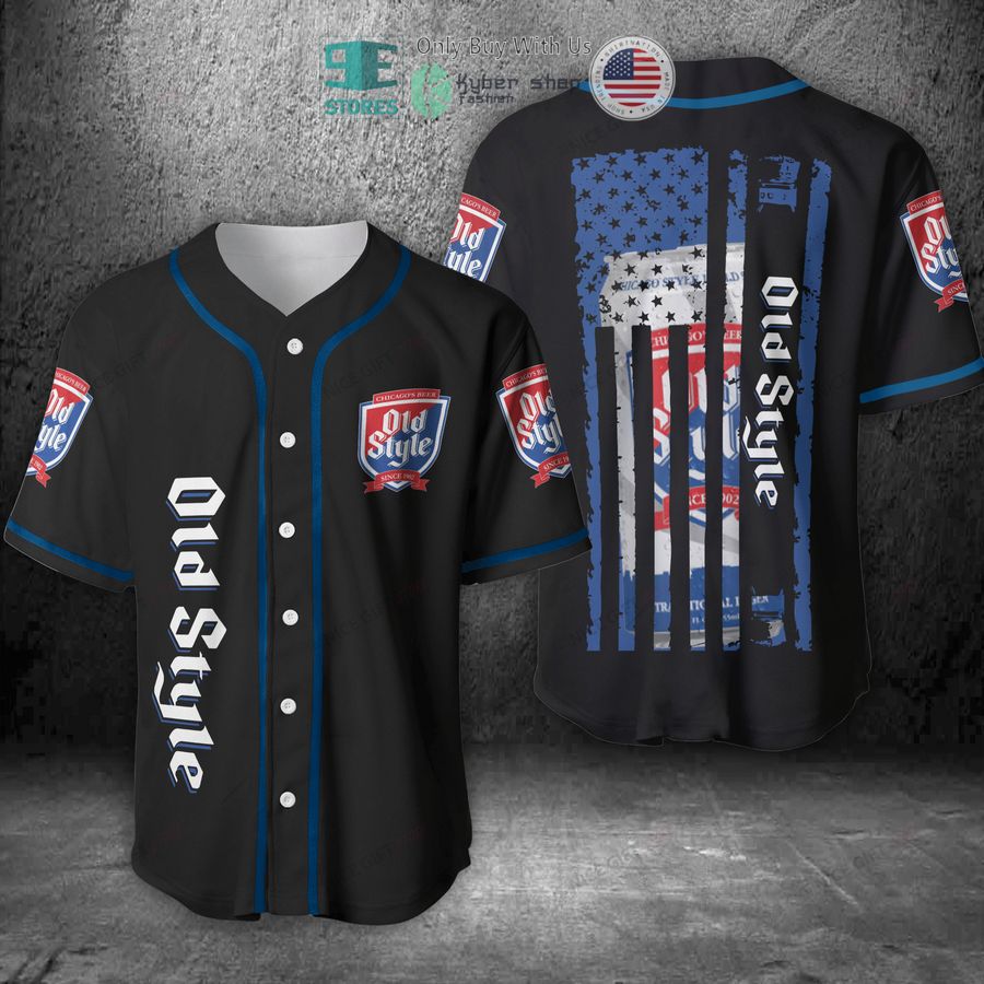 BEST Heileman's Old Style United States Flag black Baseball Jersey Unisex T-shirt, Sweatshirt, Hoodie, Long Sleeve Tee - T-Shirt, Sweatshirt, Hoodie