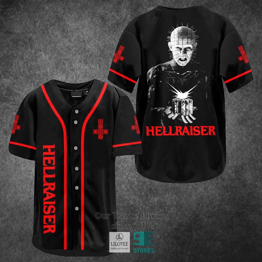 Hellraiser Horror Movie Black Red Baseball Jersey Unisex T-shirt, Sweatshirt, Hoodie, Long Sleeve Tee - T-Shirt, Sweatshirt, Hoodie