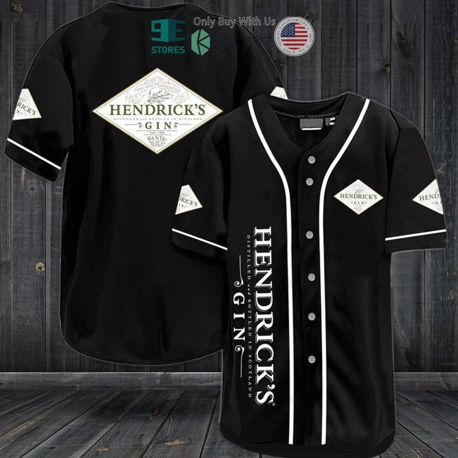 BEST Hendrick's Gin black Baseball Jersey Unisex T-shirt, Sweatshirt, Hoodie, Long Sleeve Tee - T-Shirt, Sweatshirt, Hoodie