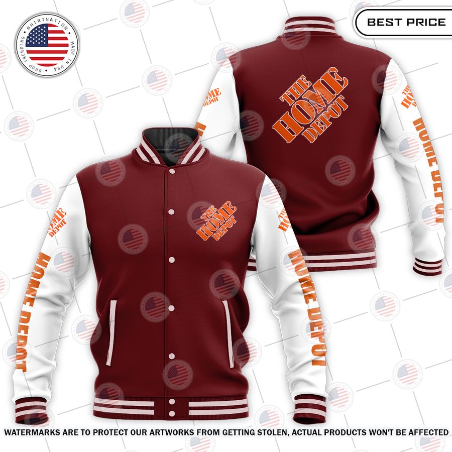 NEW Home Depot Baseball Jacket Unisex T-shirt, Sweatshirt, Hoodie, Long Sleeve Tee - T-Shirt, Sweatshirt, Hoodie