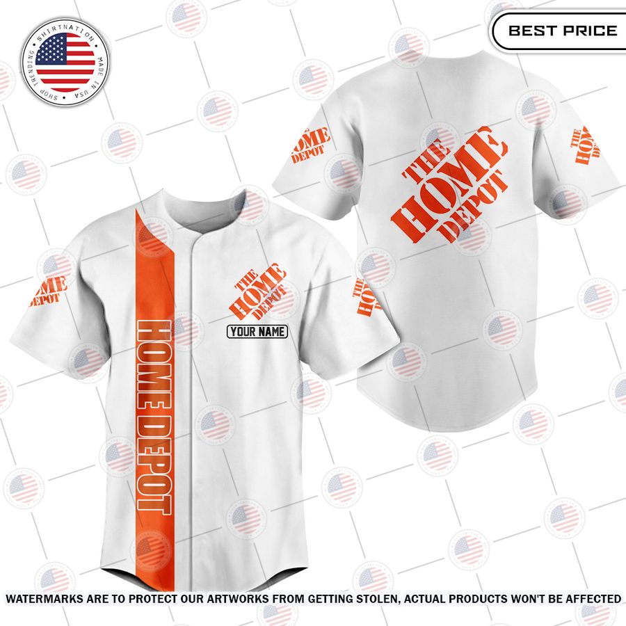 NEW Home Depot Custom Baseball Jersey Unisex T-shirt, Sweatshirt, Hoodie, Long Sleeve Tee - T-Shirt, Sweatshirt, Hoodie