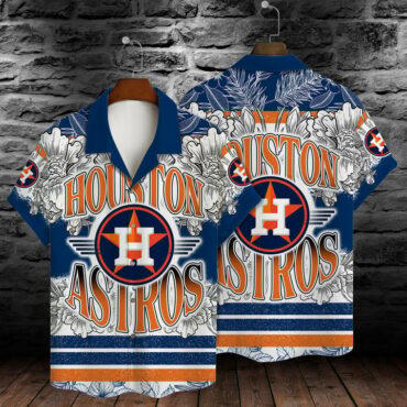 Houston Astros Bold Floral Hawaiian Shirt Unisex T-shirt, Sweatshirt, Hoodie, Long Sleeve Tee - T-Shirt, Sweatshirt, Hoodie