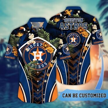 Houston Astros Custom Floral Vibes Hawaiian Shirt Unisex T-shirt, Sweatshirt, Hoodie, Long Sleeve Tee - T-Shirt, Sweatshirt, Hoodie