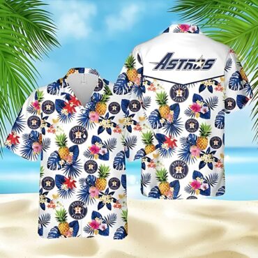 Houston Astros Pineapple Tropics Hawaiian Shirt Unisex T-shirt, Sweatshirt, Hoodie, Long Sleeve Tee - T-Shirt, Sweatshirt, Hoodie