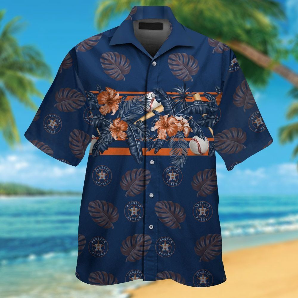 Houston Astros Short Sleeve Button Up Tropical Hawaiian Shirt VER07 Unisex T-shirt, Sweatshirt, Hoodie, Long Sleeve Tee - T-Shirt, Sweatshirt, Hoodie