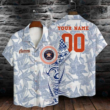 Houston Astros Tribal Custom Hawaiian Shirt Unisex T-shirt, Sweatshirt, Hoodie, Long Sleeve Tee - T-Shirt, Sweatshirt, Hoodie