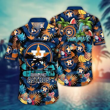 Houston Astros Tropical Paradise Hawaiian Shirt Unisex T-shirt, Sweatshirt, Hoodie, Long Sleeve Tee - T-Shirt, Sweatshirt, Hoodie