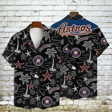 Houston Astros Tropical Stars Hawaiian Shirt Unisex T-shirt, Sweatshirt, Hoodie, Long Sleeve Tee - T-Shirt, Sweatshirt, Hoodie