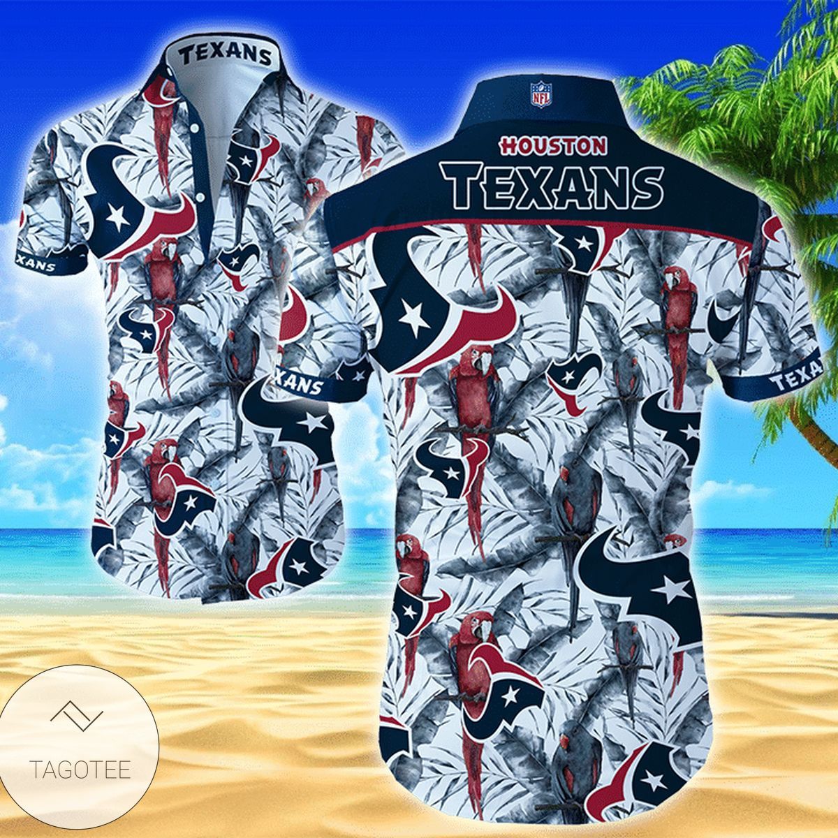 Houston Texans Men's Funny Hawaiian Shirt Unique Elegance Tropical Design Unisex T-shirt, Sweatshirt, Hoodie, Long Sleeve Tee - T-Shirt, Sweatshirt, Hoodie