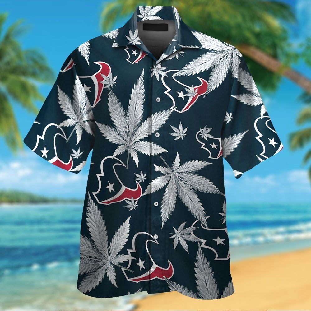 Houston Texans Short Sleeve Button Up Tropical Hawaiian Shirt VER021 Unisex T-shirt, Sweatshirt, Hoodie, Long Sleeve Tee - T-Shirt, Sweatshirt, Hoodie