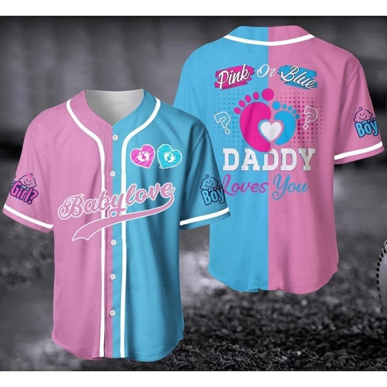 Personalized Baby Reveal Baseball Jersey: Team Boy or Girl Outfit Unisex T-shirt, Sweatshirt, Hoodie, Long Sleeve Tee - T-Shirt, Sweatshirt, Hoodie