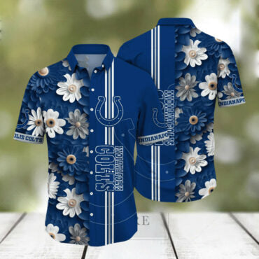 Indianapolis Colts Blue Horizon Tropic Hawaiian Shirt Unisex T-shirt, Sweatshirt, Hoodie, Long Sleeve Tee - T-Shirt, Sweatshirt, Hoodie