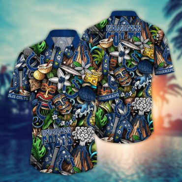 Indianapolis Colts Blue Thunder Hawaiian Shirt Unisex T-shirt, Sweatshirt, Hoodie, Long Sleeve Tee - T-Shirt, Sweatshirt, Hoodie