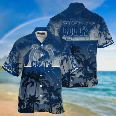 Indianapolis Colts Island Palm Hawaiian Shirt Unisex T-shirt, Sweatshirt, Hoodie, Long Sleeve Tee - T-Shirt, Sweatshirt, Hoodie