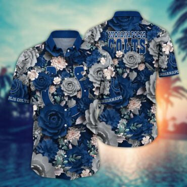 Indianapolis Colts Midnight Wave Hawaiian Shirt Unisex T-shirt, Sweatshirt, Hoodie, Long Sleeve Tee - T-Shirt, Sweatshirt, Hoodie