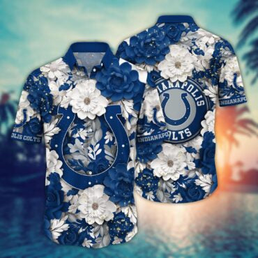 Indianapolis Colts Thunderstorm Hawaiian Shirt Unisex T-shirt, Sweatshirt, Hoodie, Long Sleeve Tee - T-Shirt, Sweatshirt, Hoodie