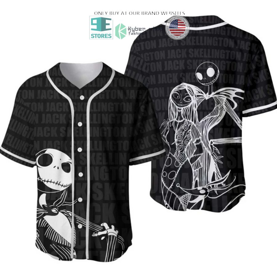 BEST Jack Skellington Sally black Baseball Jersey Unisex T-shirt, Sweatshirt, Hoodie, Long Sleeve Tee - T-Shirt, Sweatshirt, Hoodie