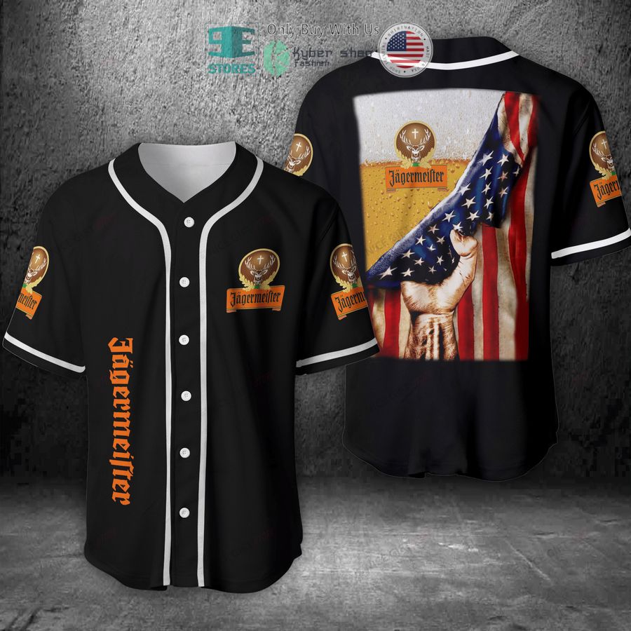 BEST Jagermeister Beer United States Flag Baseball Jersey Unisex T-shirt, Sweatshirt, Hoodie, Long Sleeve Tee - T-Shirt, Sweatshirt, Hoodie