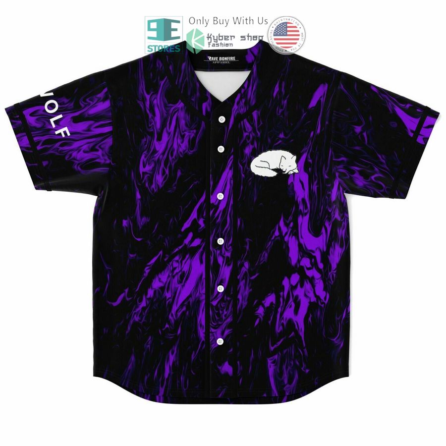 BEST Jai Wolf logo black purple Baseball Jersey Unisex T-shirt, Sweatshirt, Hoodie, Long Sleeve Tee - T-Shirt, Sweatshirt, Hoodie