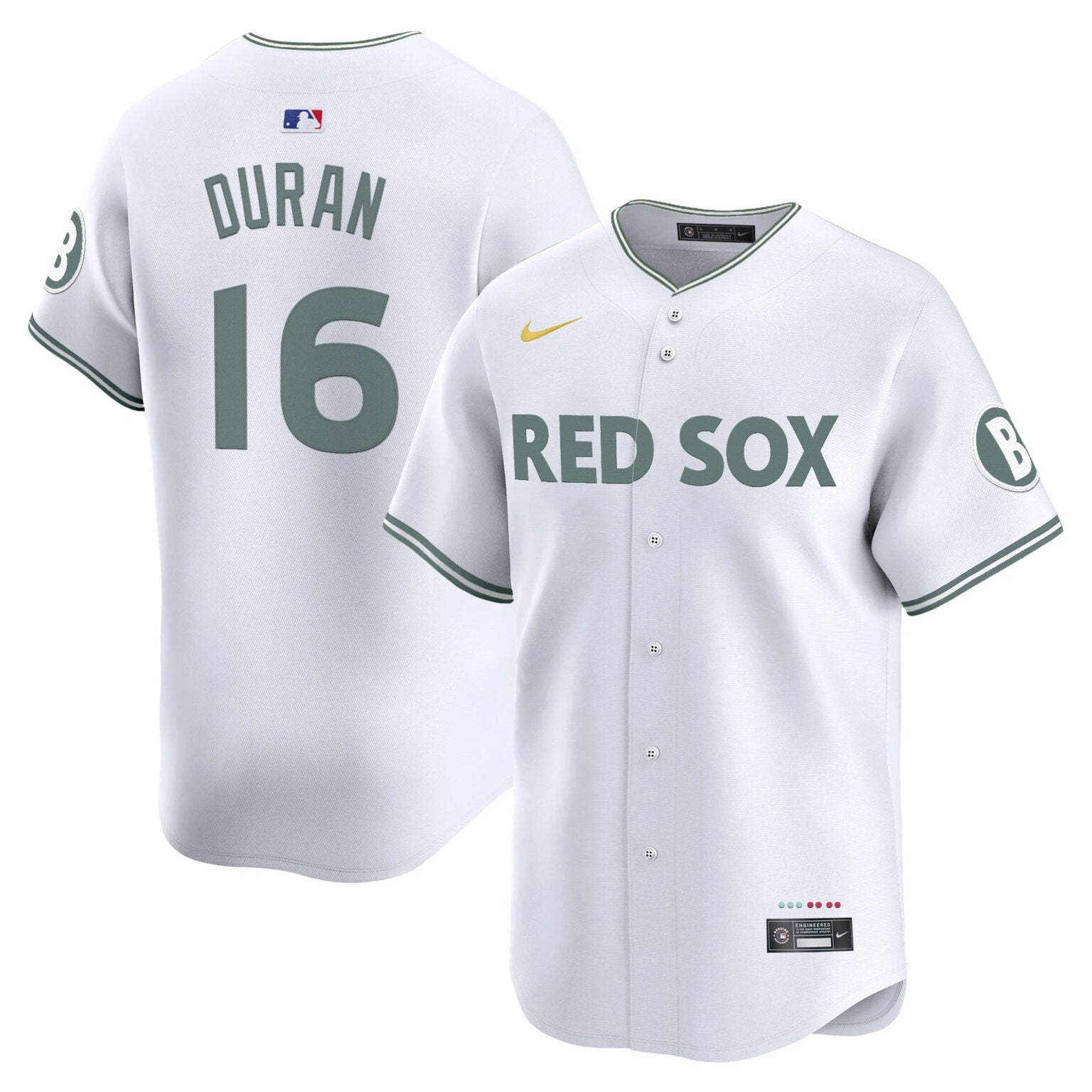 Jarren Duran Boston Red Sox City Connect Theme Jersey White baseball jersey product view 1