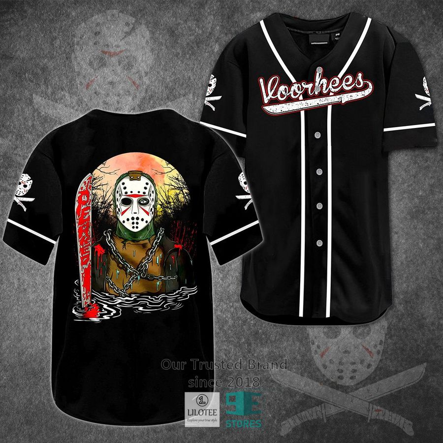 Jason Voorhees Black Horror Movie Baseball Jersey Unisex T-shirt, Sweatshirt, Hoodie, Long Sleeve Tee - T-Shirt, Sweatshirt, Hoodie