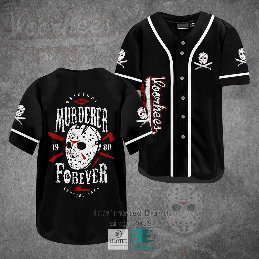 Jason Voorhees Murderer Horror Movie Baseball Jersey Unisex T-shirt, Sweatshirt, Hoodie, Long Sleeve Tee - T-Shirt, Sweatshirt, Hoodie