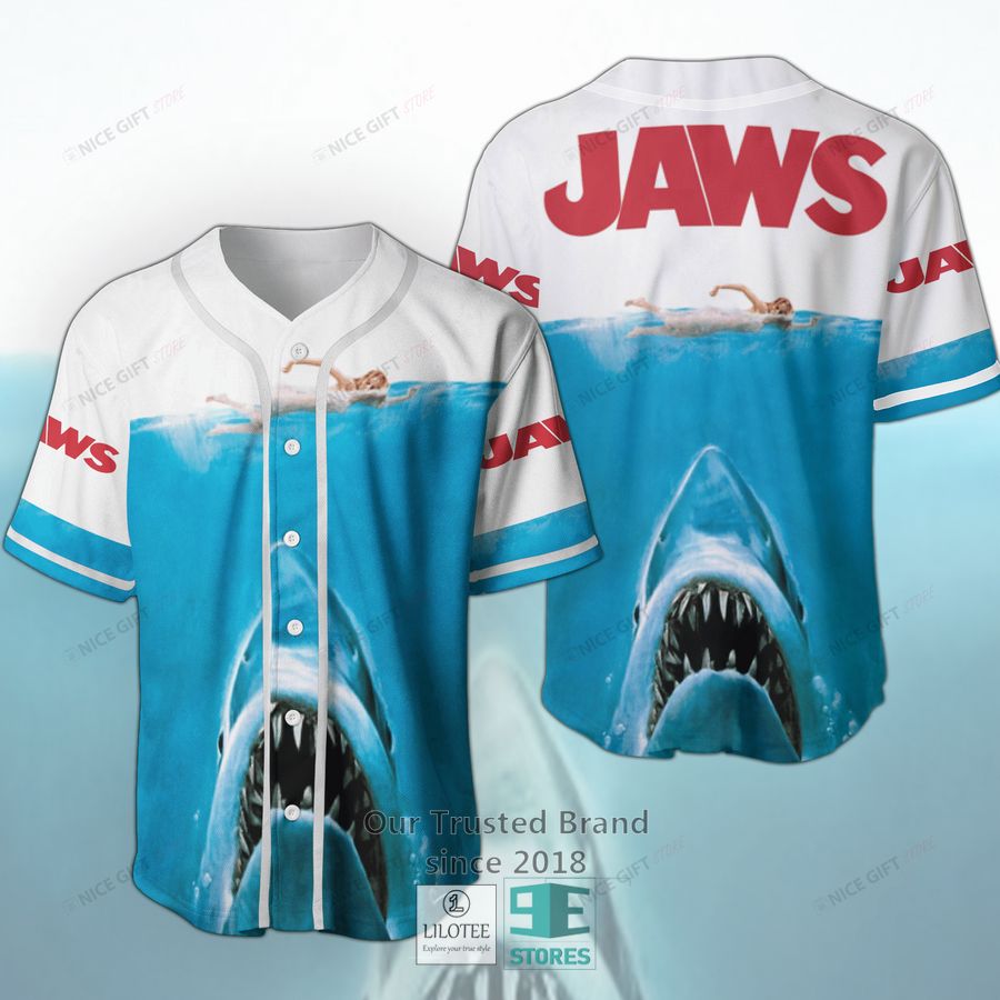 Jaws Baseball Jersey Unisex T-shirt, Sweatshirt, Hoodie, Long Sleeve Tee - T-Shirt, Sweatshirt, Hoodie