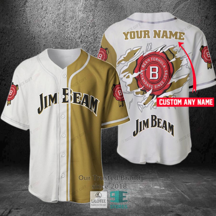 Jim Beam Your Name Baseball Jersey Unisex T-shirt, Sweatshirt, Hoodie, Long Sleeve Tee - T-Shirt, Sweatshirt, Hoodie